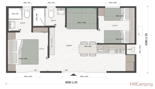 Camp Adriatic *** 4+2B Mobilhomes at Sea